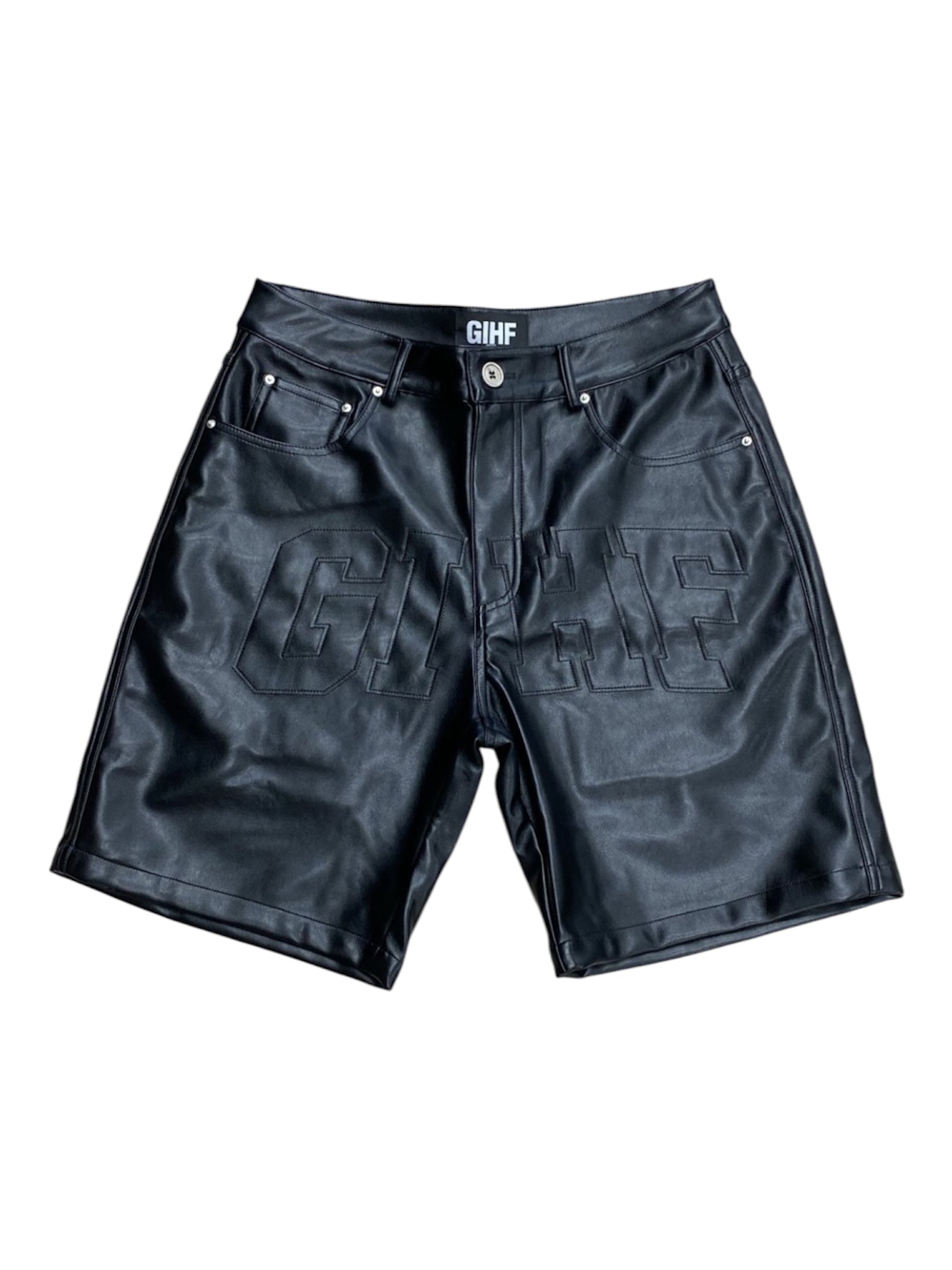 Leather shorts